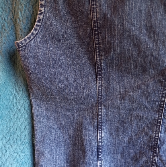 Alfred Dunner Blue Jean Vest - Picture 2 of 14